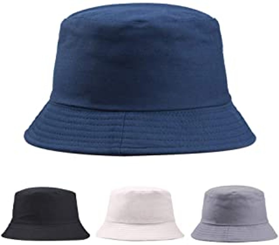 Producto RIsxffp Múltiples Colores portátiles Sombreros de Playa Color sólido Plegable Pescador Sombrero para el Sol al Aire Libre Hombres Mujeres Bucket Cap Cielo Azul