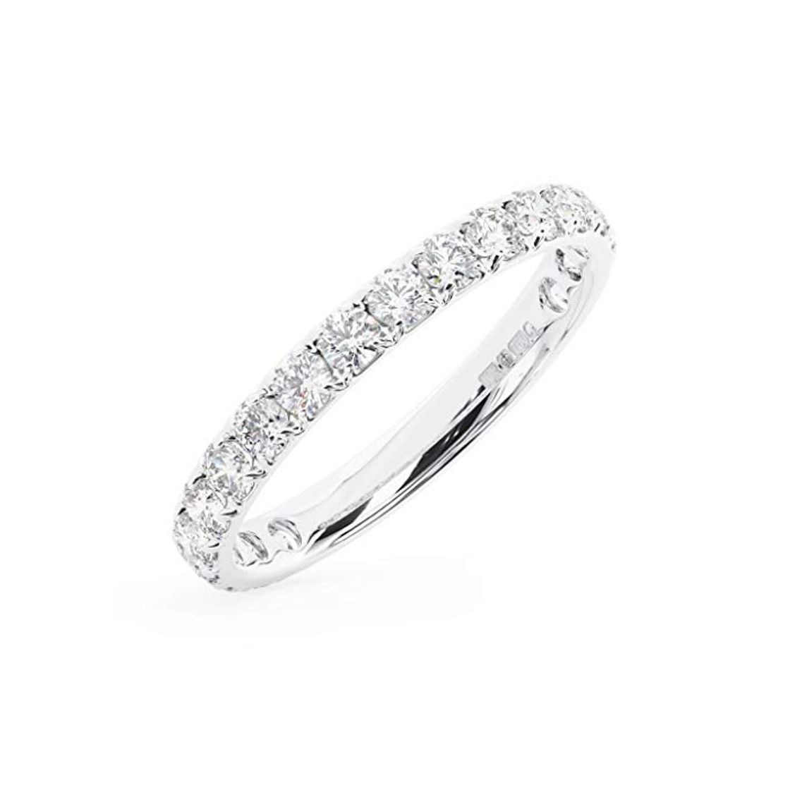 Social Anillo de eternidad con diamantes brillantes redondos de 1