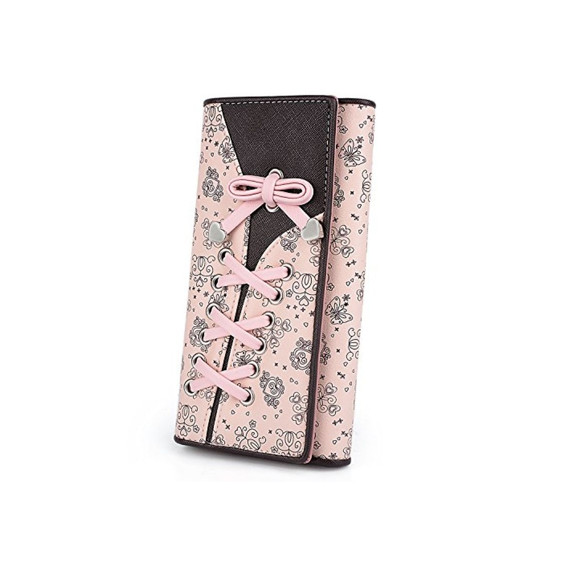 Producto UTO Cartera RFID de Mujer Monedero Largo Moda Diseño Lazo Patrón Lindo