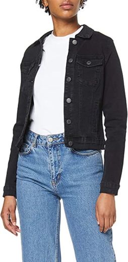 Vero Moda Vmhot SOYA LS Denim Jacket Mix Noos Chaqueta, Blanco