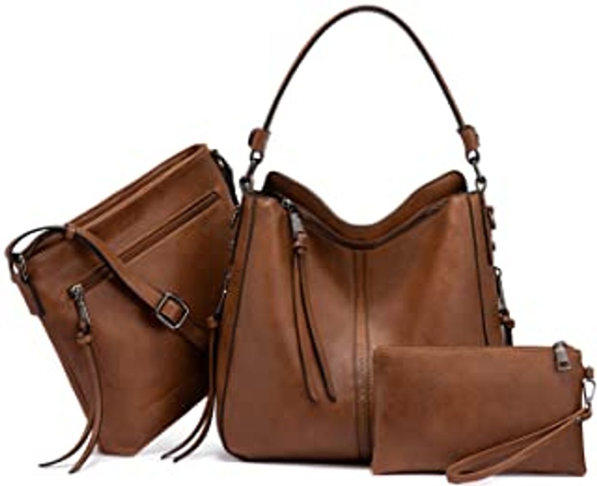 Fashion Realer Bolso Mujer Hobo Casual Bolsos Bandolera Sintetico Bolsos de Hombro Cuero