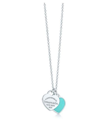 Return to Tiffany™ mini double heart tag pendant in silver with ...