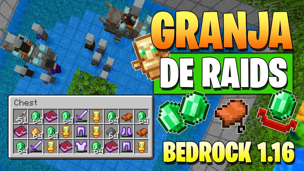 Moda Minecraft Bedrock: GRANJA de RAIDS 1.16 (AFK) - YouTube