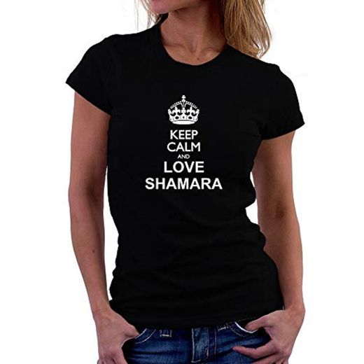 Teeburon Keep Calm and Love Shamara Camiseta Mujer XL