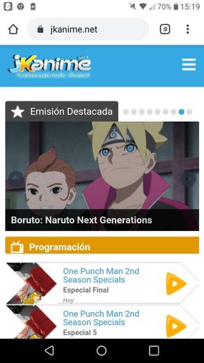 Esta pagina permite ver varios animes de distintos tipos