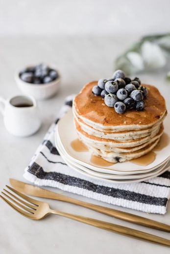 Pancakes o hotcakes con Arandano