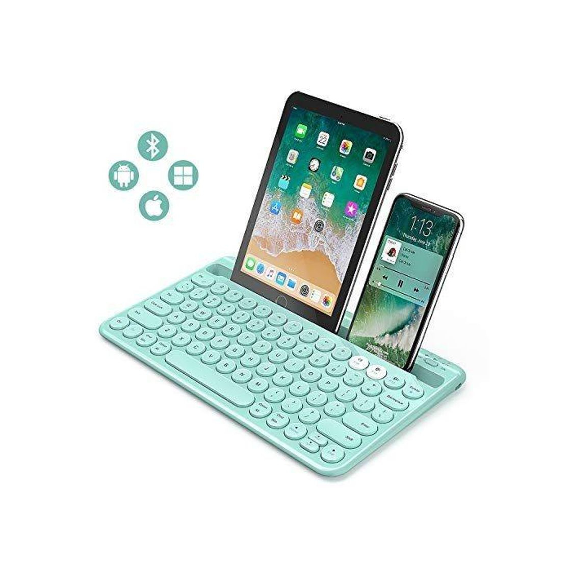 Electrónica COO Funda con Teclado iPad 2018/2017, 9.7 Cubierta Ultraliviano con Teclado Español