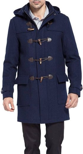 BGSD Men's Benjamin Wool Blend Classic Duffle Coat 