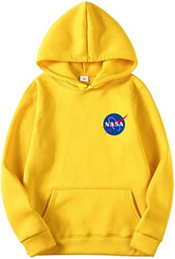 EMILYLE Mujer NASA Iris Color Universo Galaxia Sudadera con Capucha Deportiva S