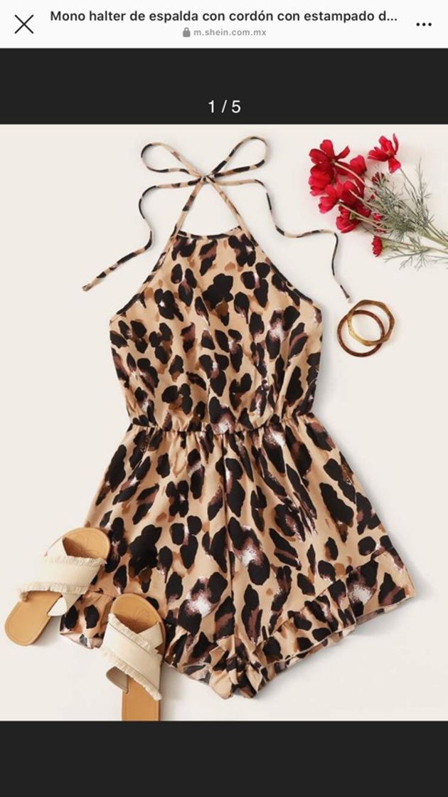 Fashion Leopard Print Romper 