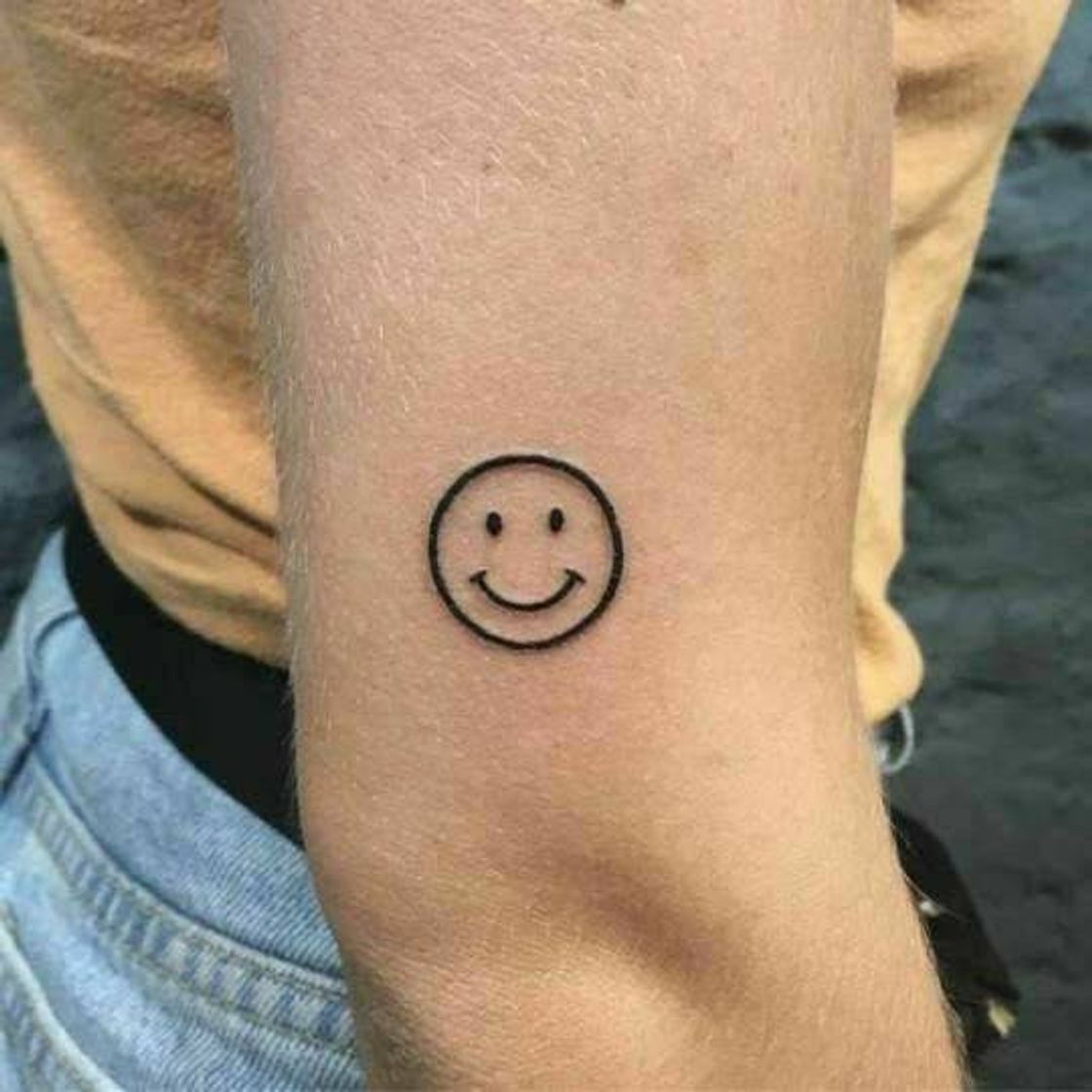 Fashion Mini tattoo emoji smile / Emoji feliz