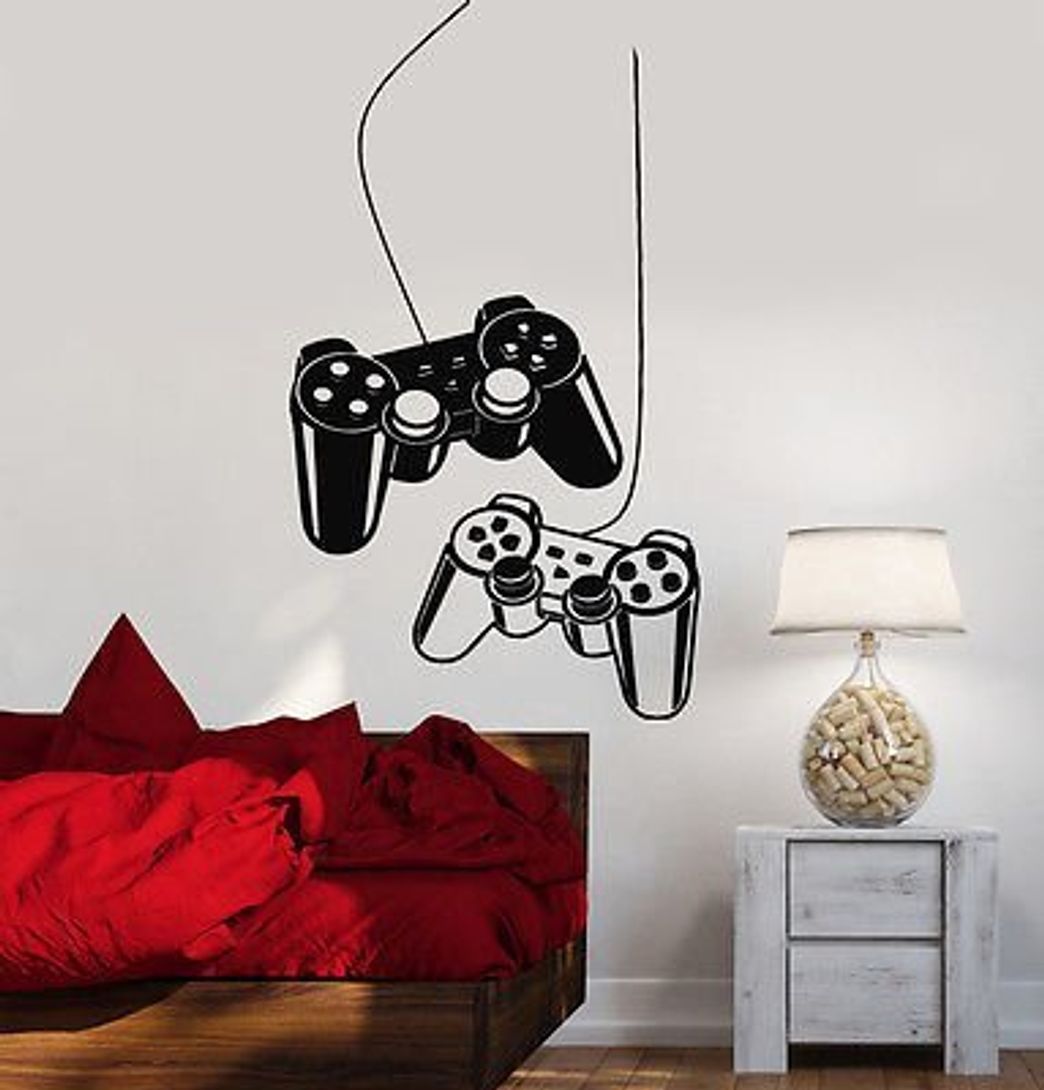 Social Joystick Wall Decal Gamer Video Game Play Room Kids Vinyl Stickers Art