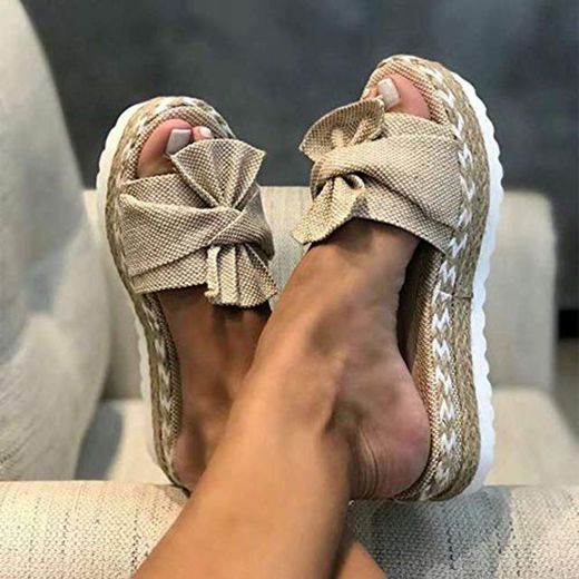 MEIZHEN Zapatilla de Plataforma con cuña para Mujer