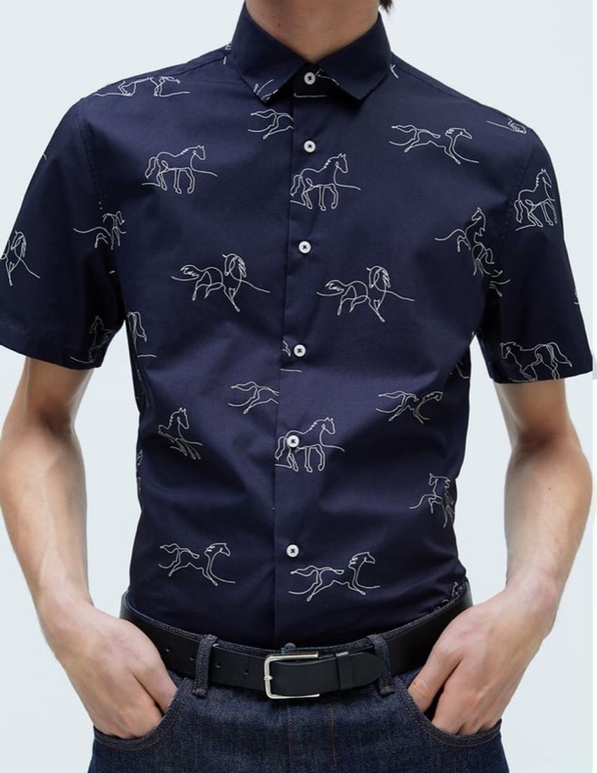 Moda CAMISA ESTAMPADO CABALLOS 