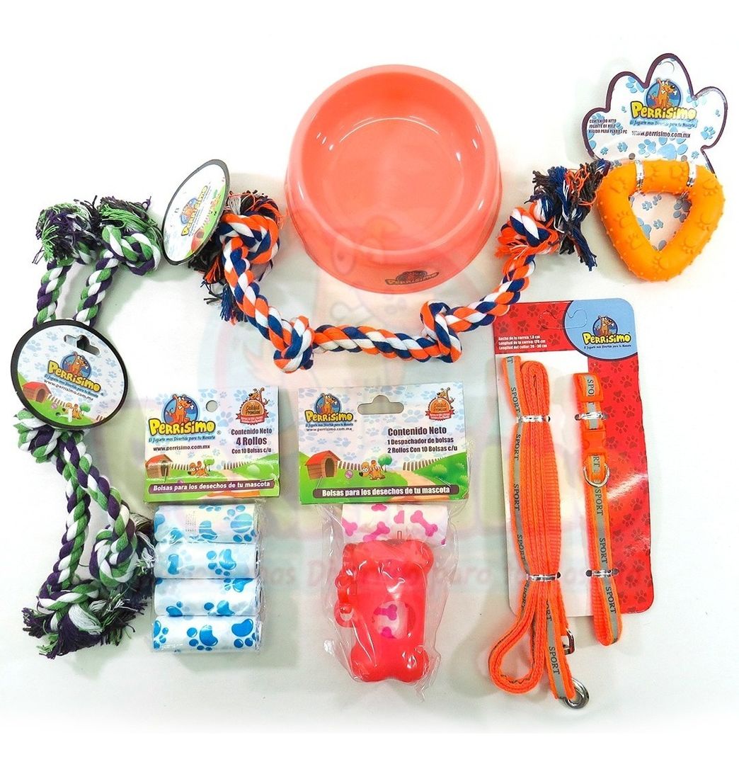 Moda Perrisimo Kit Juguetes Y Accesorios Para Perros 7 Piezas