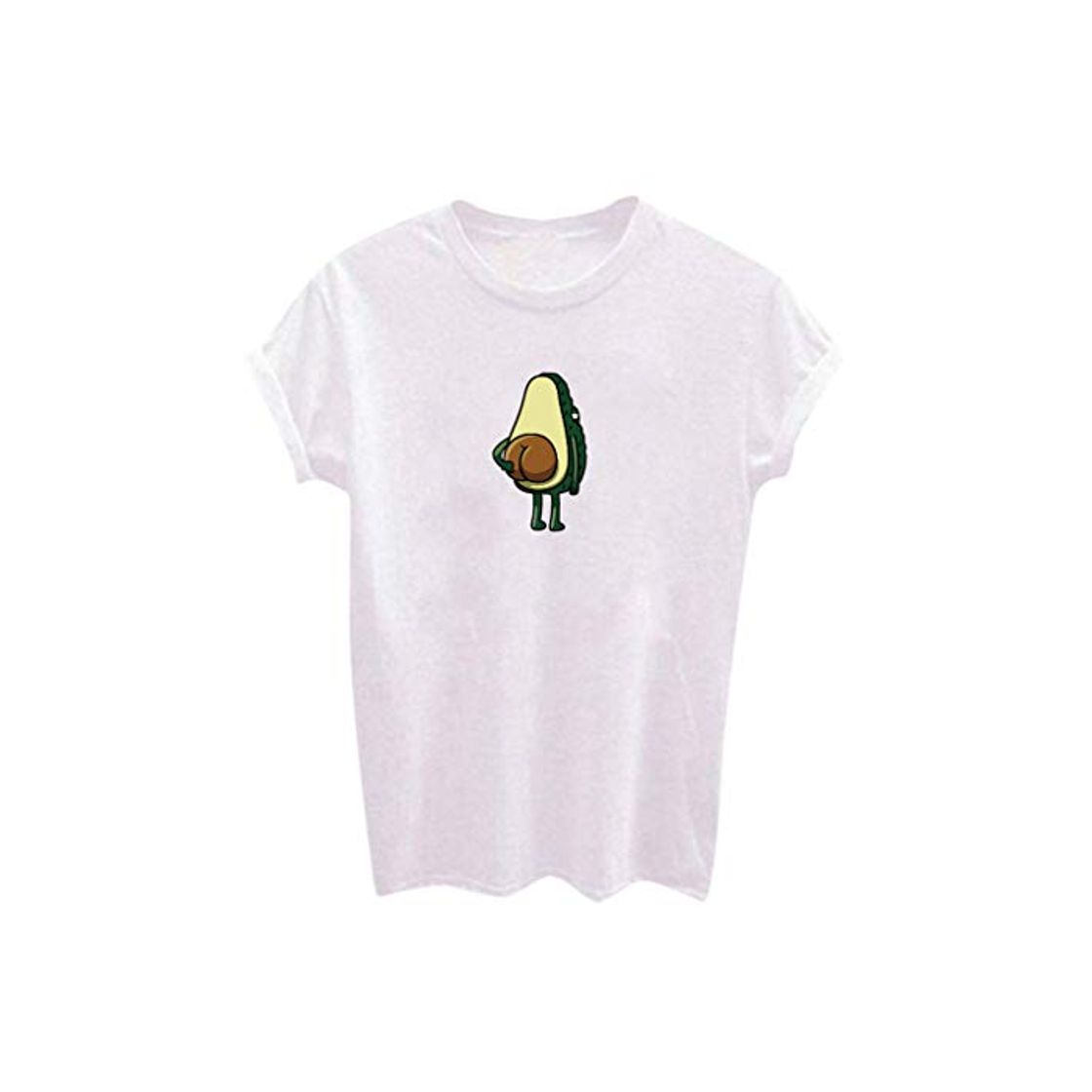 Product TOPKEAL Linda Camiseta Divertido Color Liso de Manga Corta Top con Estampada de Aguacate Dibujo de Mujer para Jovenncita