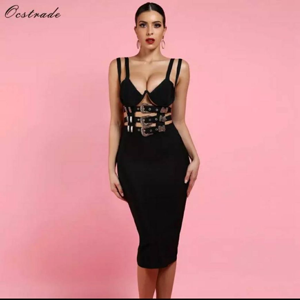 Moda nuevo Sexy 2020 mujeres moda V cuello vendaje Vestido ajusta