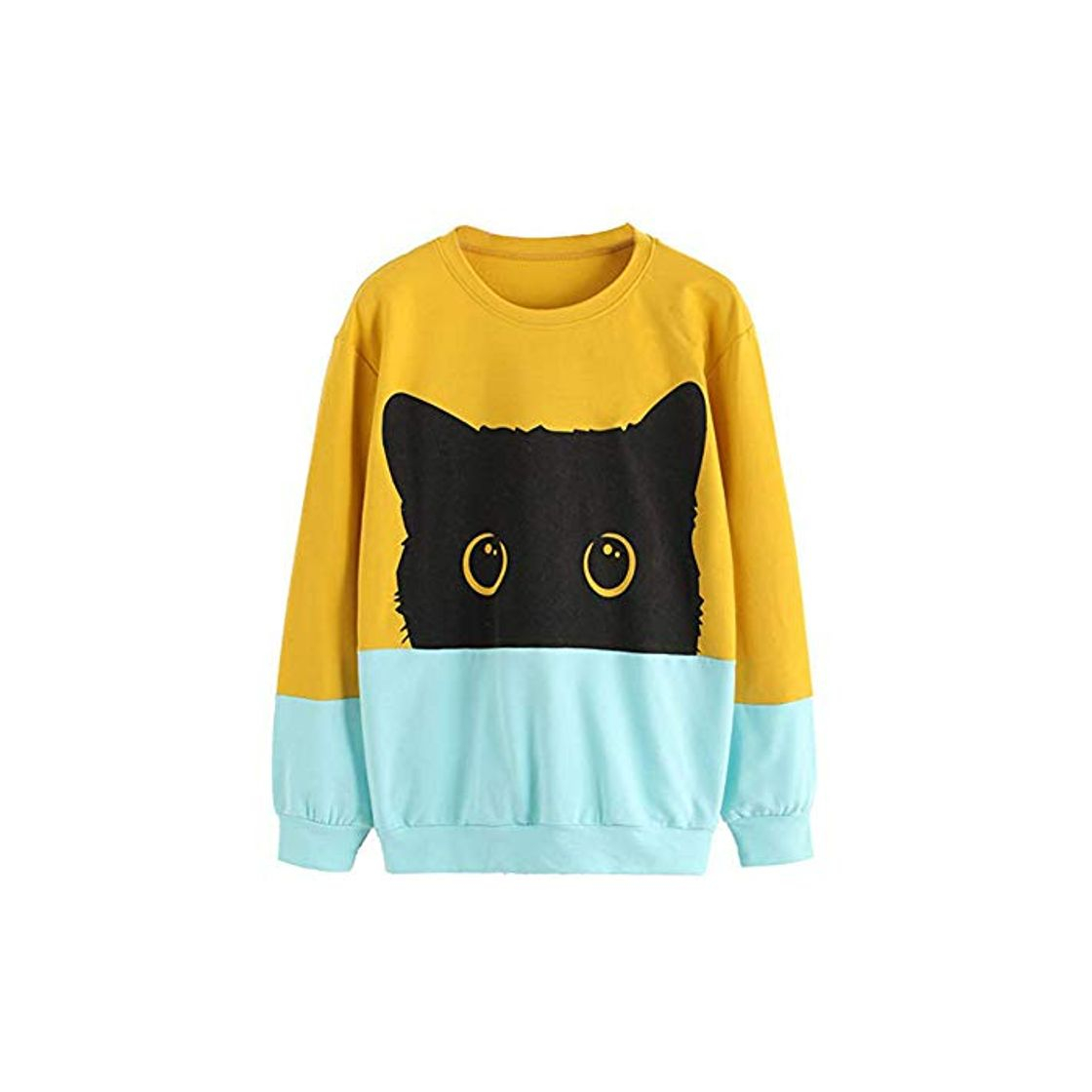 Moda Overdose Sudadera con Capucha De Manga Larga con Capucha De ImpresióN Casual del Gato De Las Mujeres Linda Sudadera con Capucha Camiseta Deportiva De Los Deportes