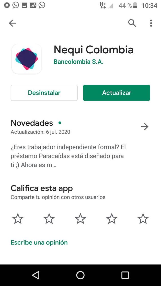 Moda Les recomiendo nequi Colombia play store 