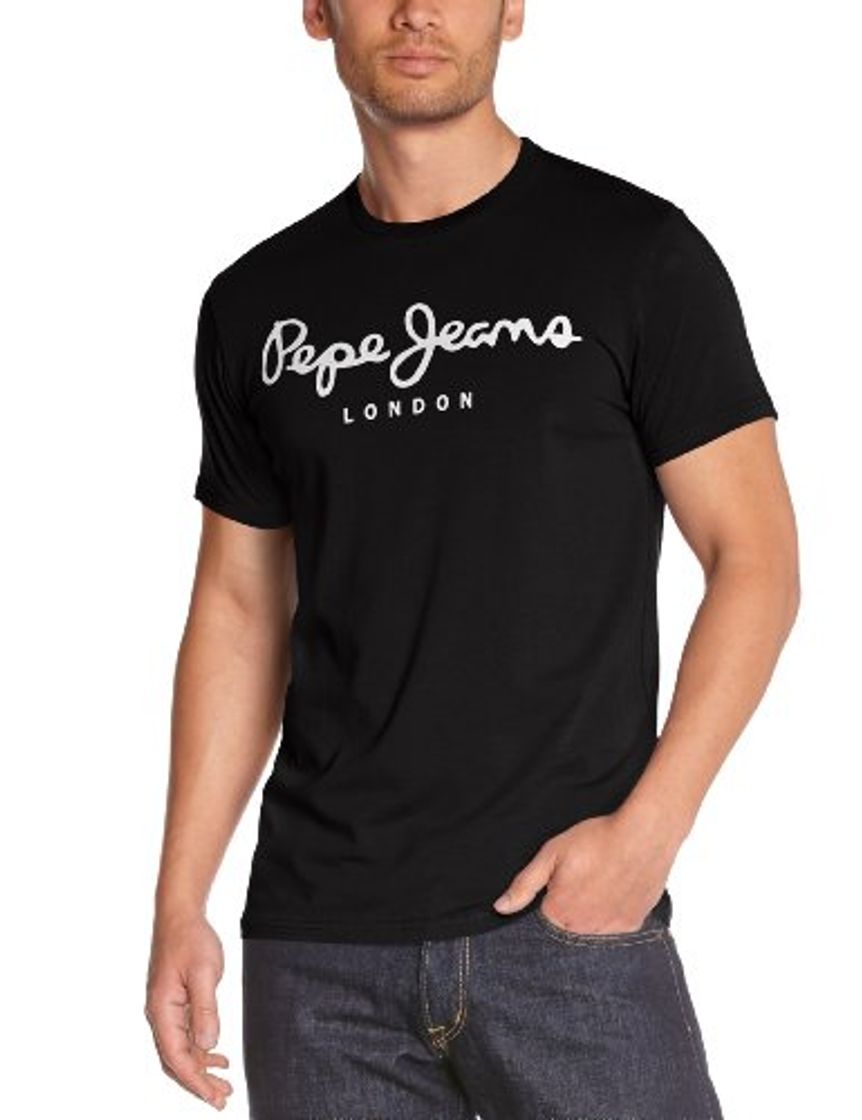 Social Pepe Jeans Original Stretch PM501594 Camiseta, Negro