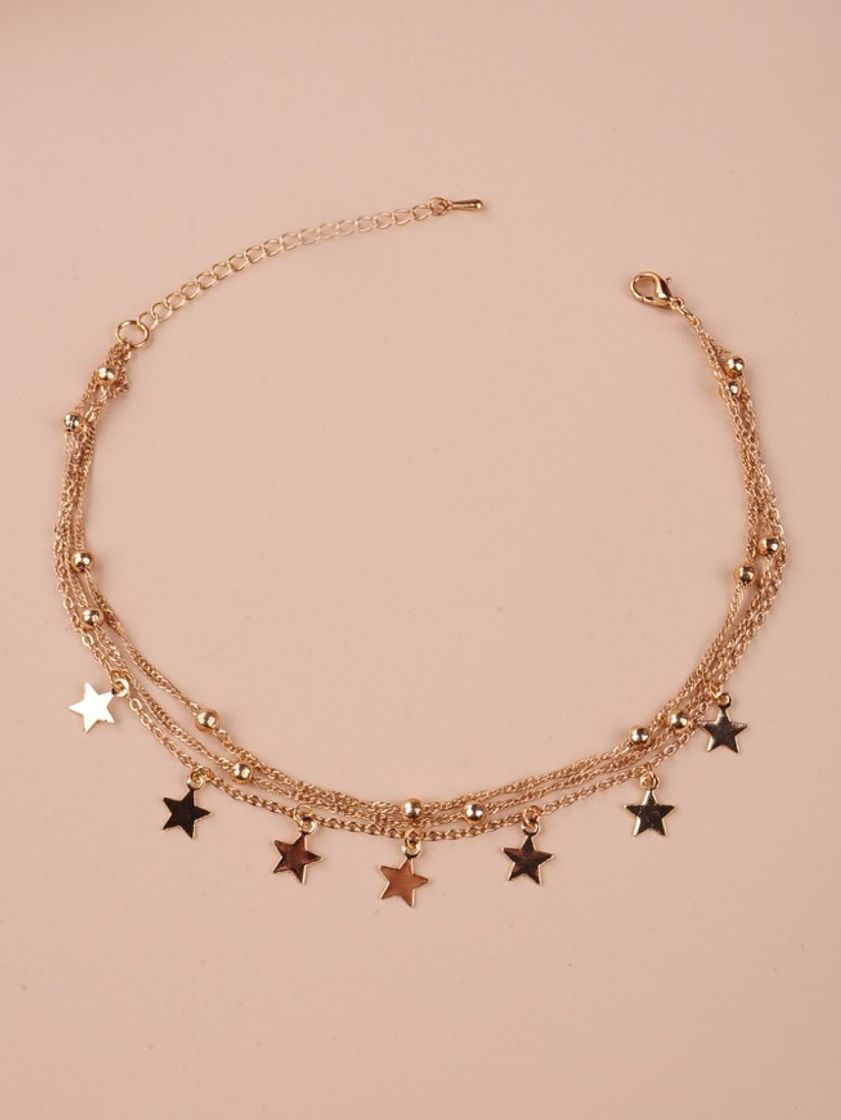 Fashion Tobillera de cadena con fleco y estrella