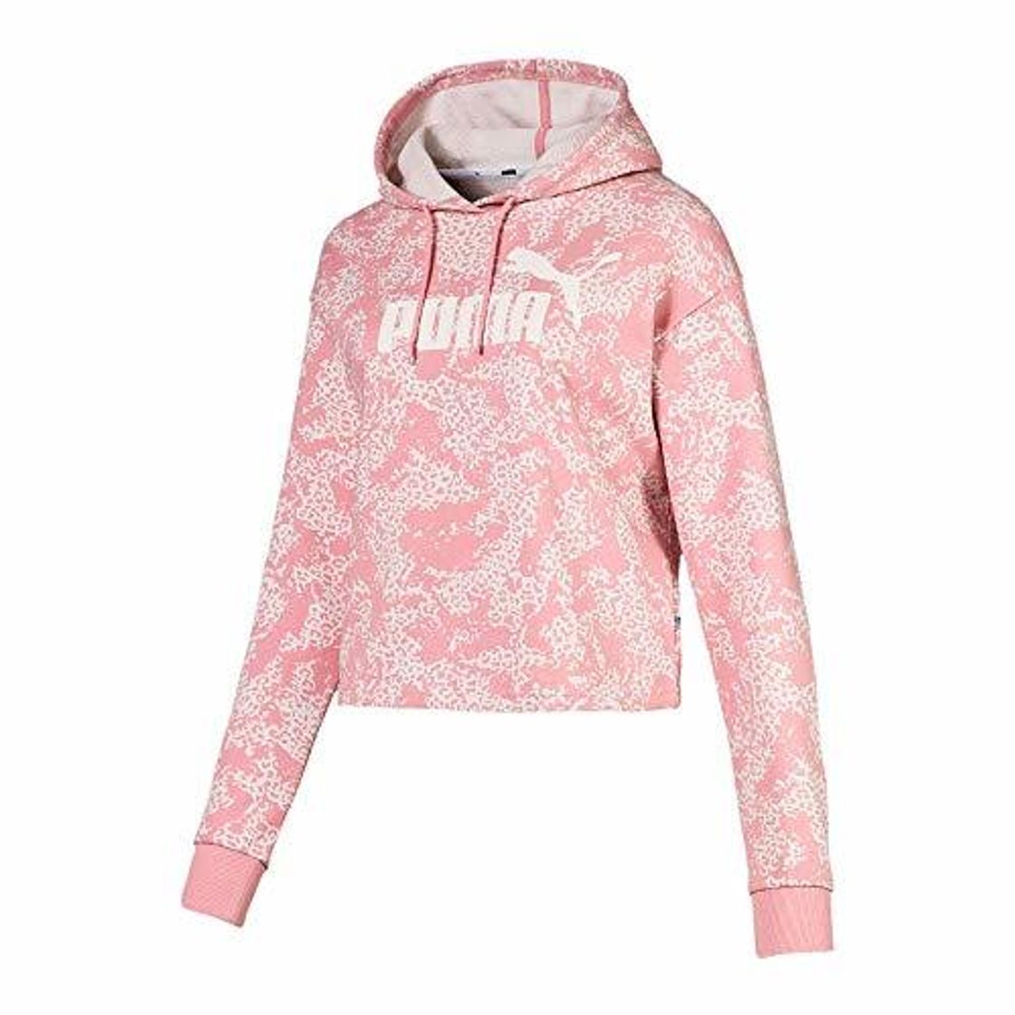 Fashion PUMA Sudadera Elevated Essentials Logo Cropped AOP Rosa Mujer