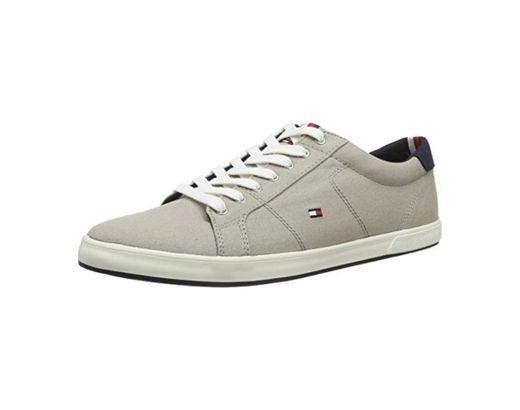 Tommy Hilfiger Iconic Long Lace Sneaker, Zapatillas para Hombre, Beige