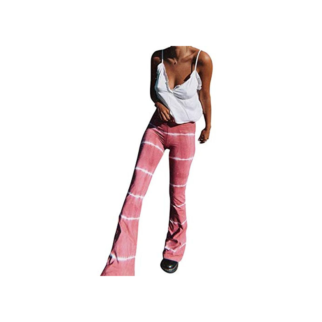 Social Pantalones Sueltos para Mujer Tie Dye Pantalones Anchos Sueltos Ocasionales Acampanados Largos