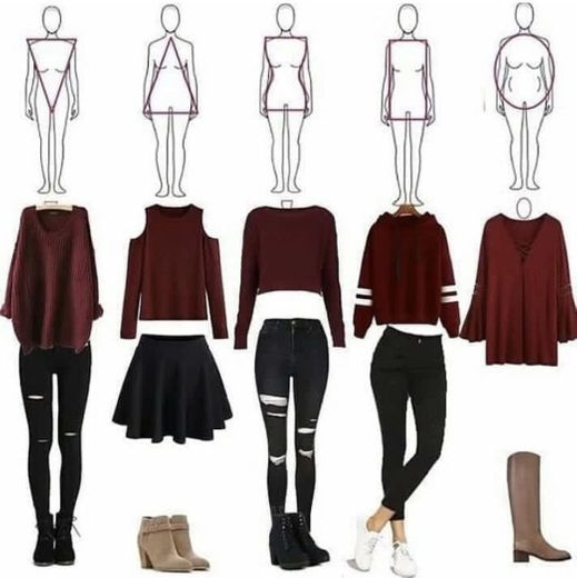 Outfits según nuestra figura♡
