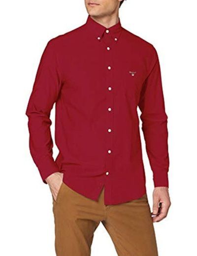 GANT The Broadcloth Reg BD Camisa, Rojo