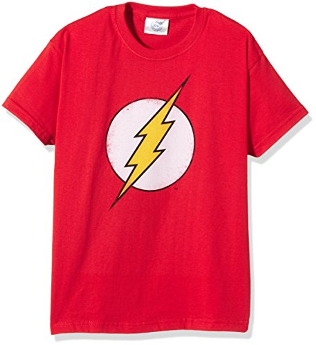 Social DC Comics Distressed Flash Logo, Camiseta para Niños, Rojo