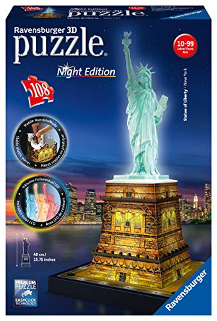 Products Ravensburger - Puzzle Building 3D Night Edition: Estatua de la Libertad