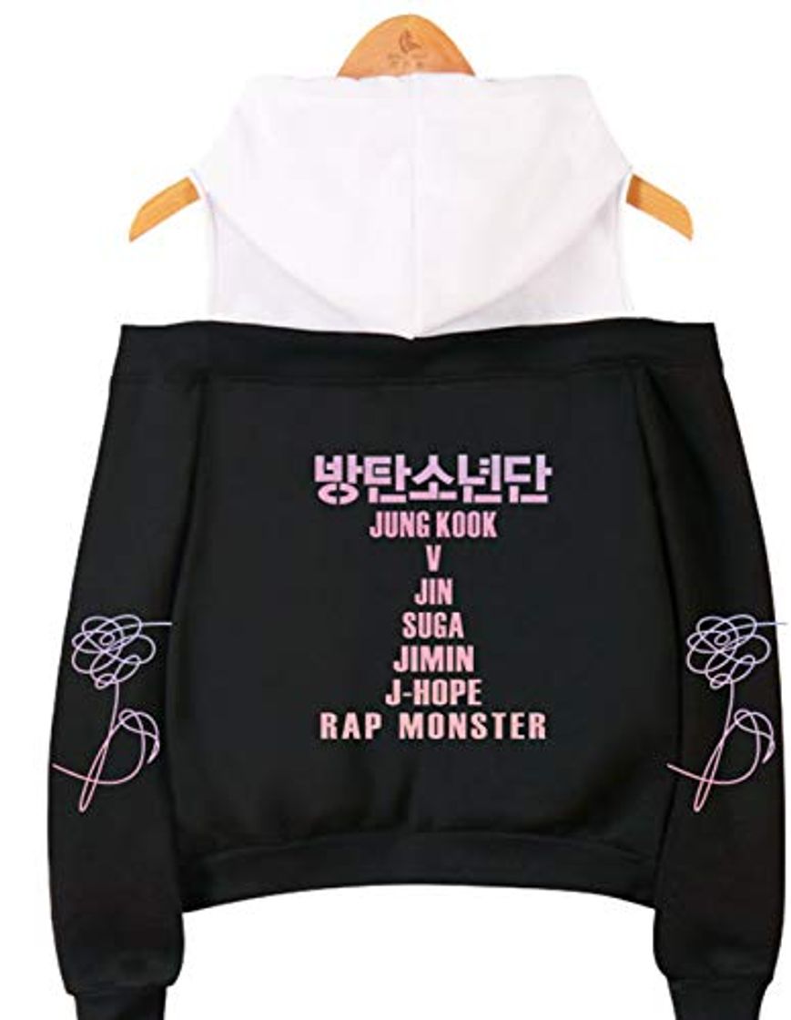 Moda SIMYJOY Mujeres Korea Pop Fans Sudadera con Capucha sin Hombro Miembros de