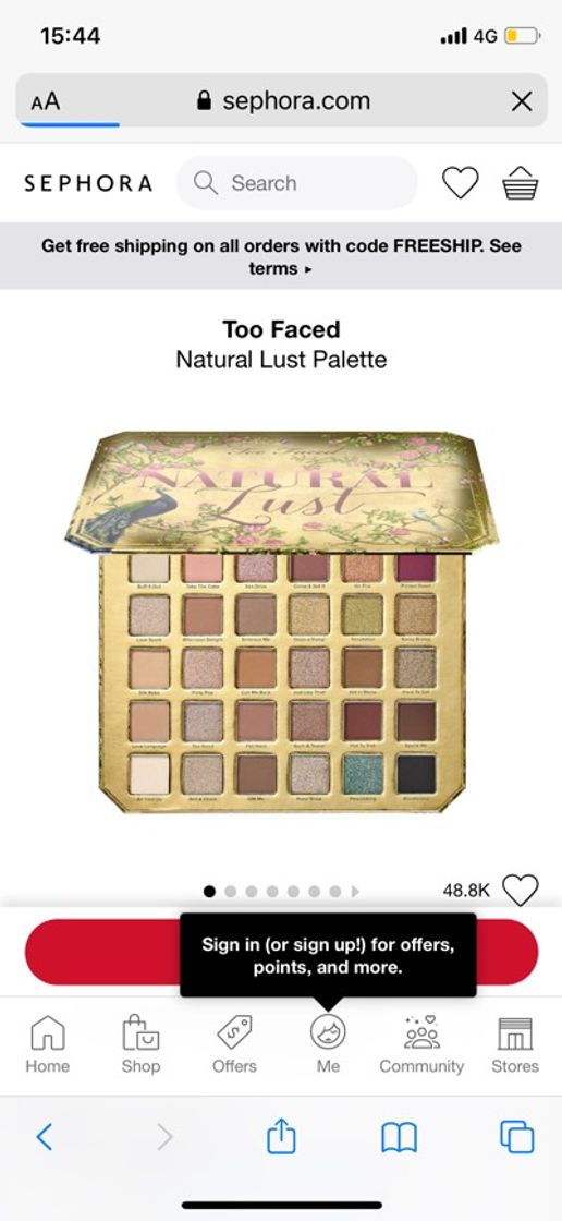 Social Natural Lust Palette - Too Faced | Sephora