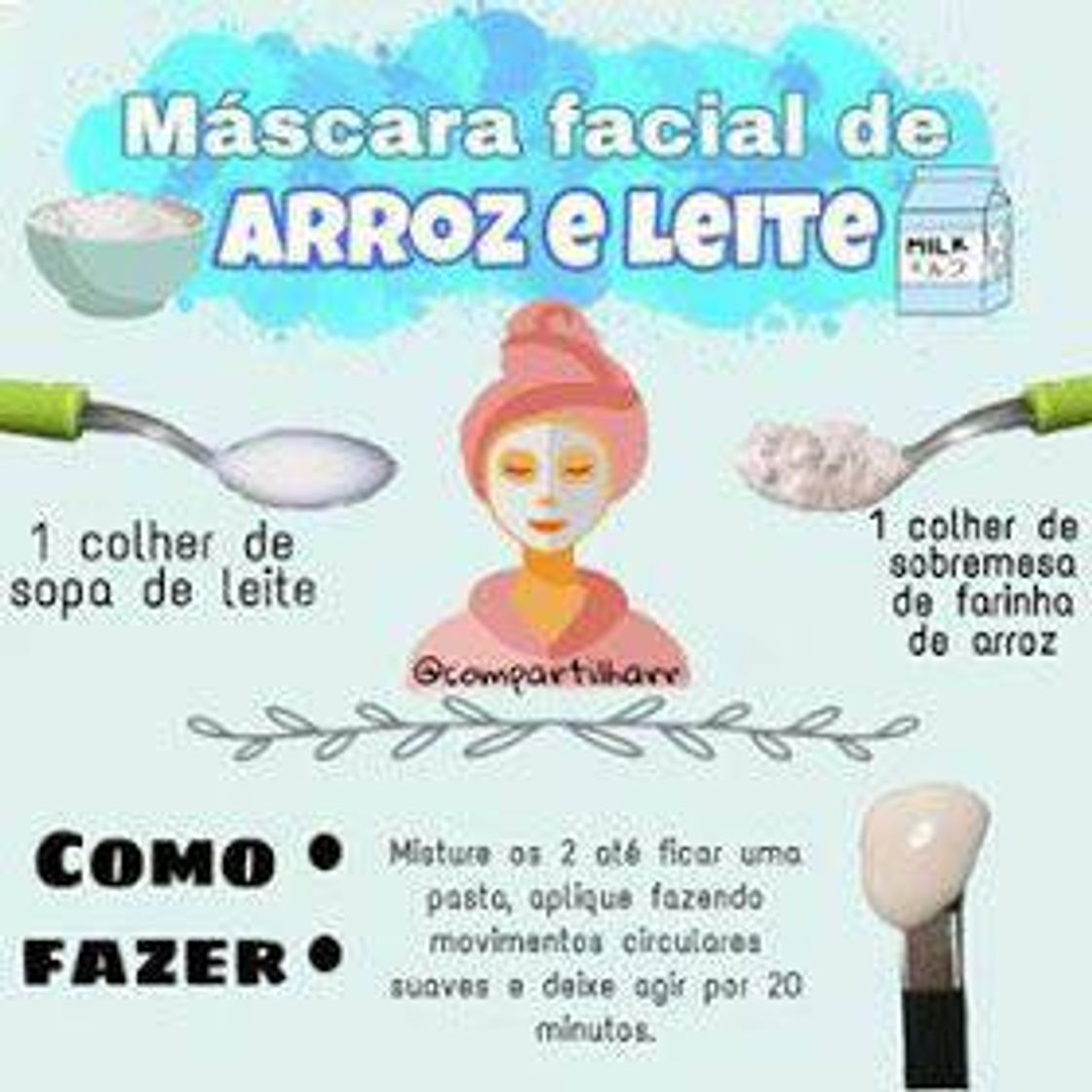 Fashion Máscara facial de arroz