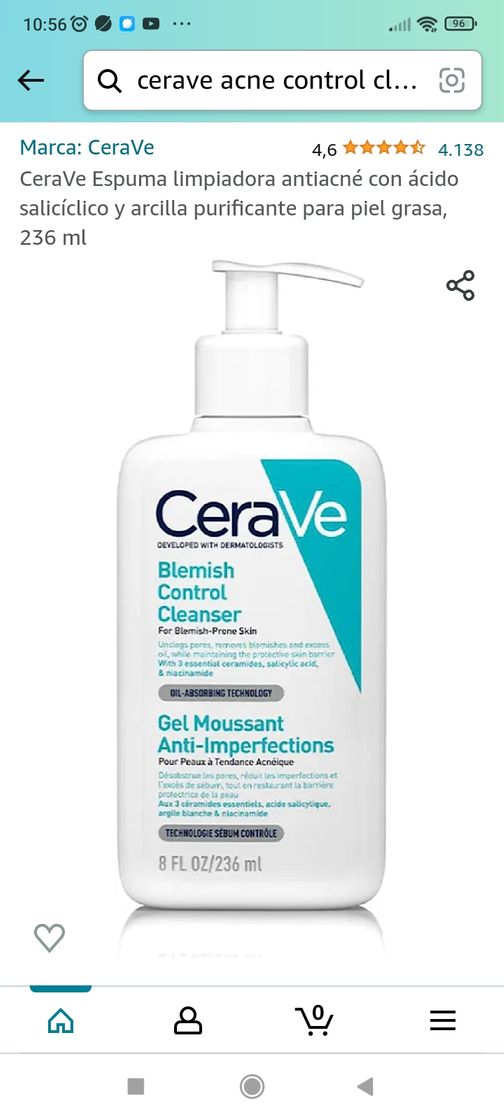 Fashion Ceraven acné control cleanser