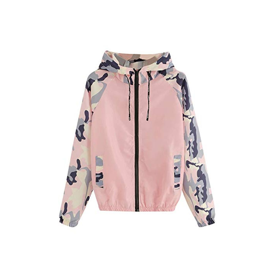 Moda Lisa Billy Jacket Women Zipper Pocket et Long Sleeve Patchwork Hooded Casual Sport Coat Outerwear et Women Chaqueta Mujer Casaco Feminino M