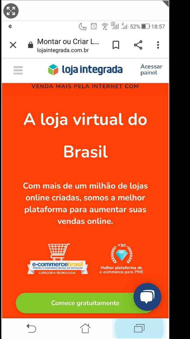 Aplicaciones Loja integrada, site online e com opção gratuita