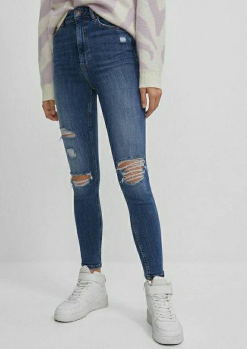 Moda Super high waist skinny jeans - Denim - Woman