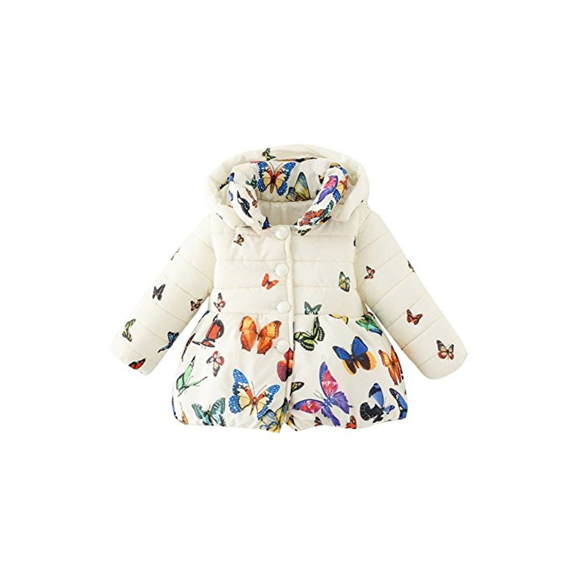 Producto BOBORA Ropa De Invierno Nina De La Mariposa Bebe De Impresion De Dibujos Animados Moda Nina Abrigo De Algodon Engrosamiento Chaqueta