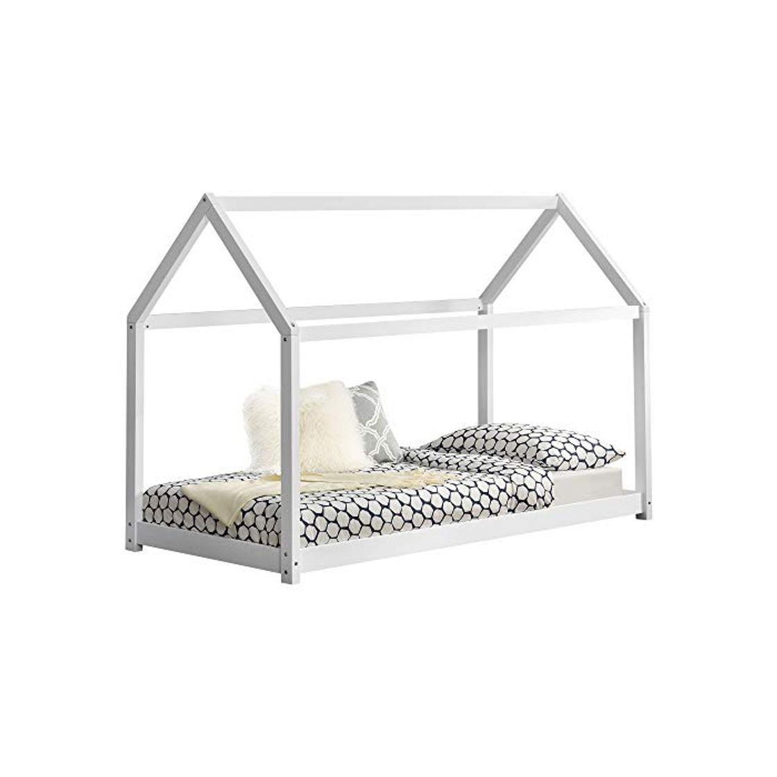 Elemento de la categoría hogar [en.casa]®] Cama para niños de Madera Pino 206x98x142cm Cama Infantil Forma de