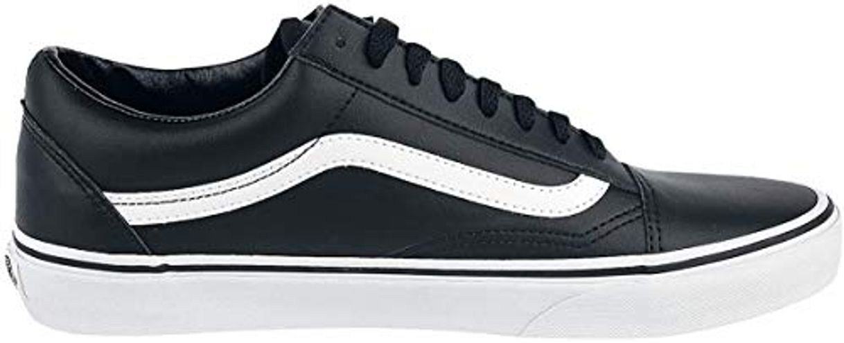 Moda Vans Old Skool Leather, Zapatillas Unisex Adulto, Negro