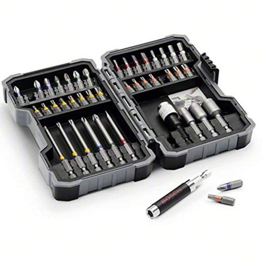 Bosch - Set de 43 unidades para atornillar y llaves de vaso