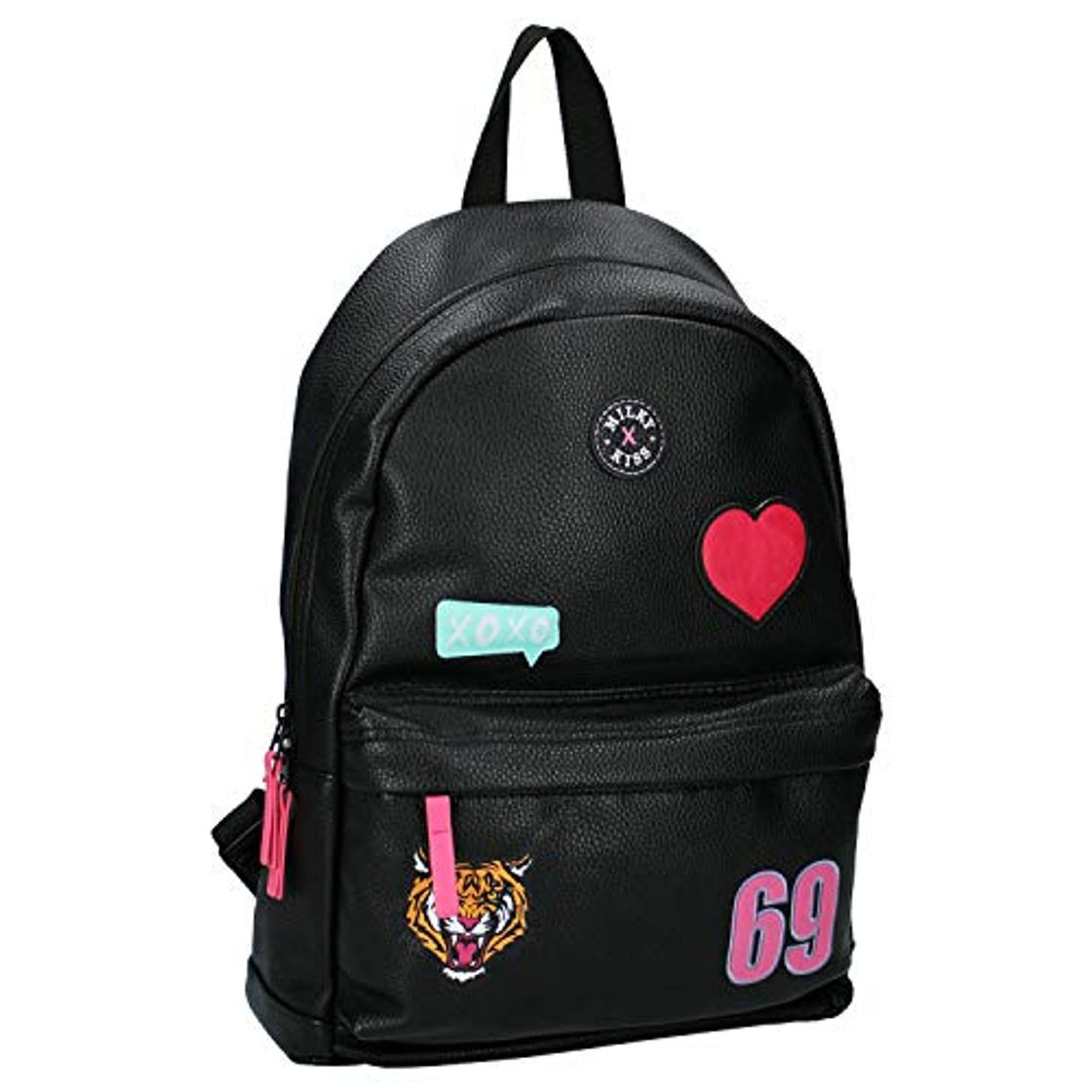 Product Milky Kiss Backpack Patch Black Mochila Infantil, 39 cm, Negro