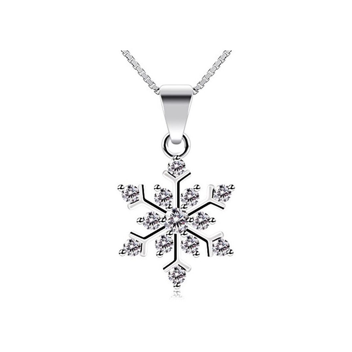 Productos B.Catcher Collar Mujer 925 Plata de Ley Copo de Nieve ''La Reina