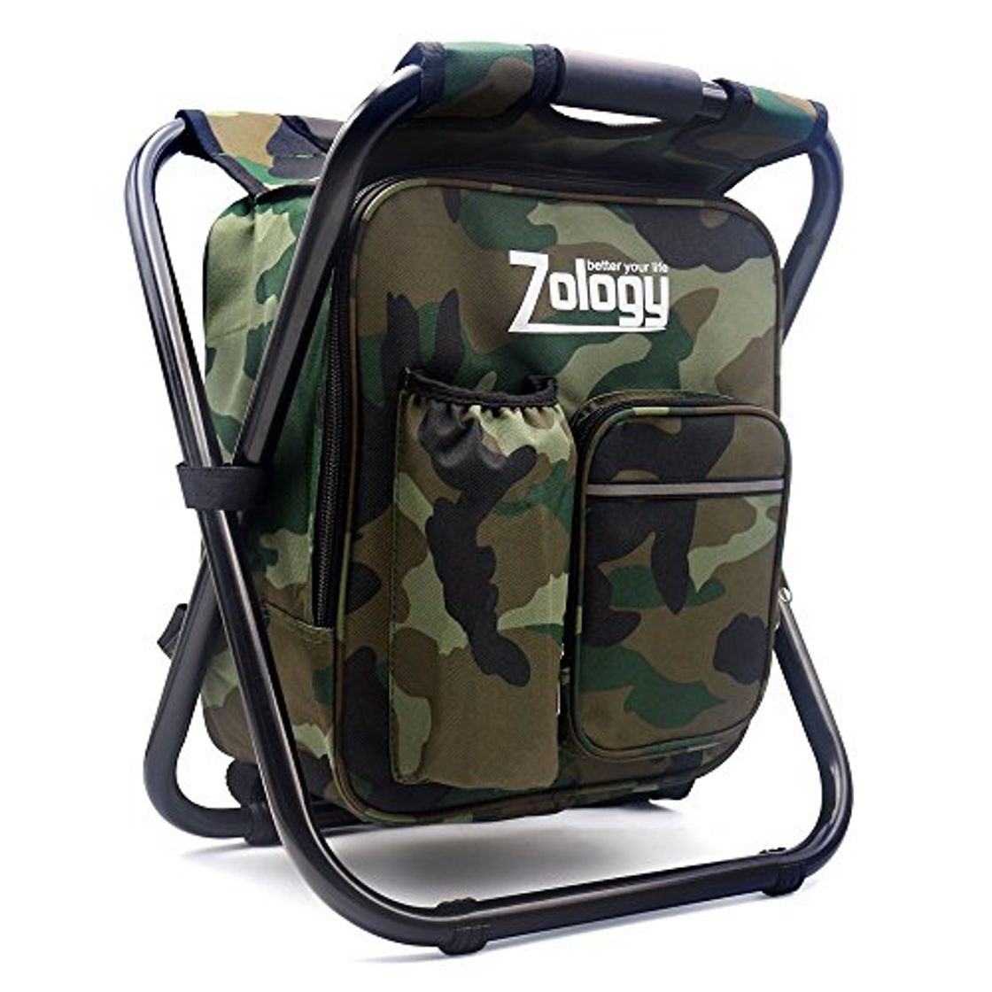 Products Zology Silla Plegable Acampa Taburete Mochila con Refrigerador Bolsa de Picnic