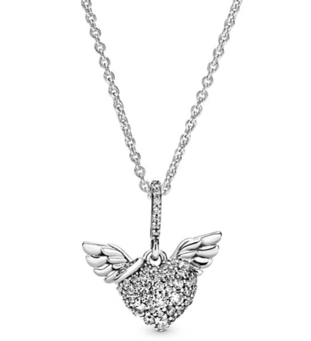 Social Collar Pandora pavé Corazón y Alas de Ángel