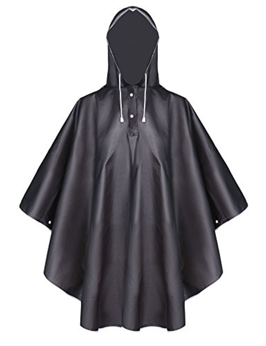 Fashion Aibrou Adulto Poncho de Lluvia Impermeable de EVA con Capa