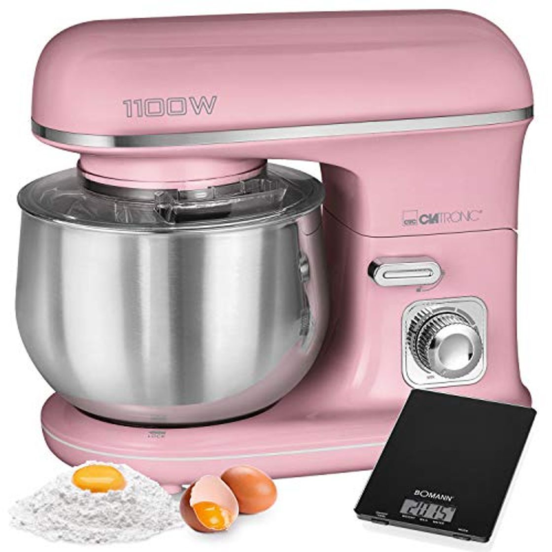 Social Clatronic KM 3711 - Robot Batidora amasadora repostería capacidad de 5 litros,