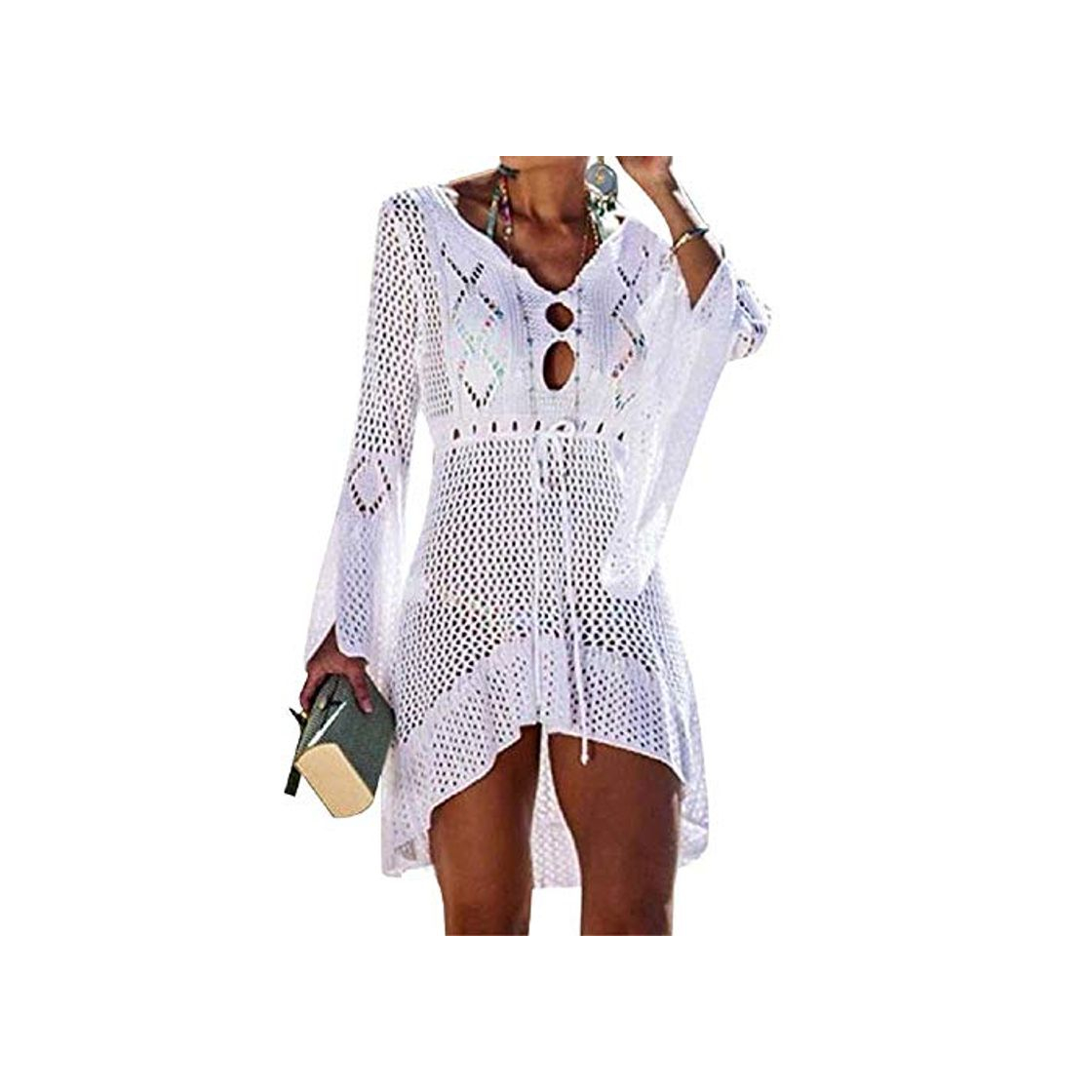 Social UMIPUBO Vestido de Playa Mujer Suelto Pareos Playa V